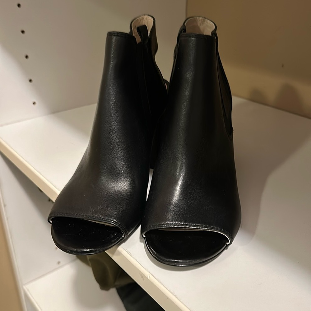 Cole Haan Grandos black open toe slip on sling back with heel